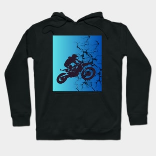 Cool dirt bike on a broken wall Hoodie